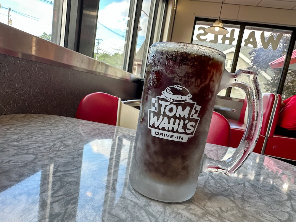 Tom Wahl's Root Beer in Frosted Mug