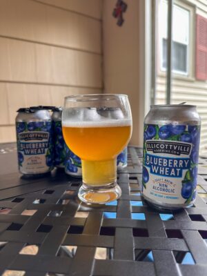 Ellicotville Brewing Company nonalcoholic Blueberry Wheat beer Ellicotville Brewing Company nonalcoholic Blueberry Wheat beer